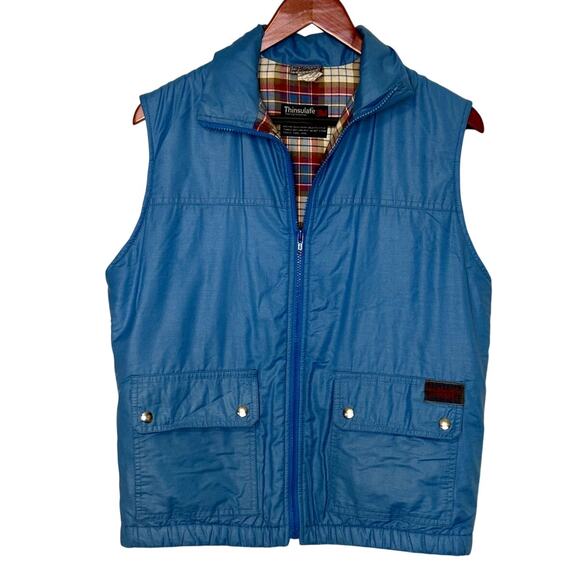 LA Blanca Sport VTG Thinsulate 3M Zip up Vest Blue Men's Med - Picture 1 of 7
